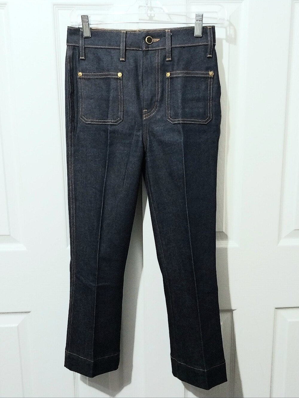 Khaite Raquel Cropped  Jeans, Size 25